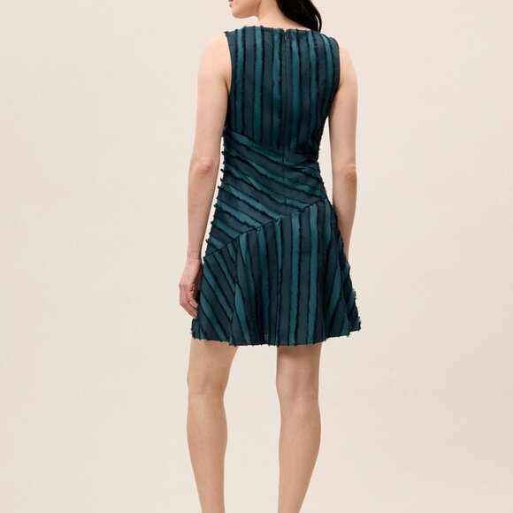 NWT Rebecca Taylor Dark Green Eyelash Mini Dress - Picture 3 of 9